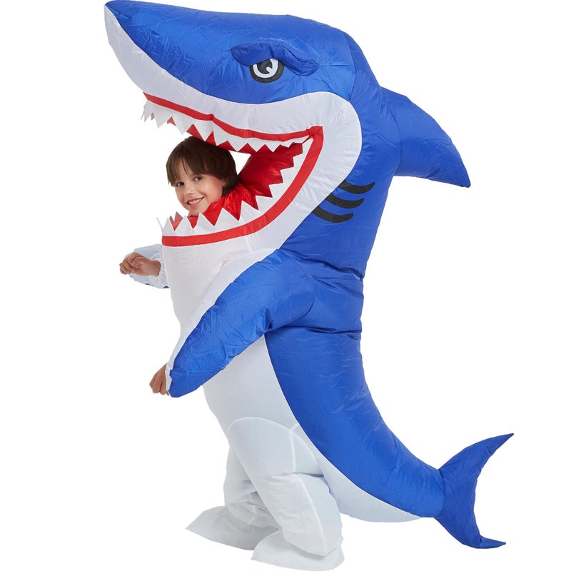 One Casa Blow Up Party Costume Inflatable Costumes for Kids  Full Body Shark Costume Halloween Costumes for Boys Girls (4-5YRS) - Image 5